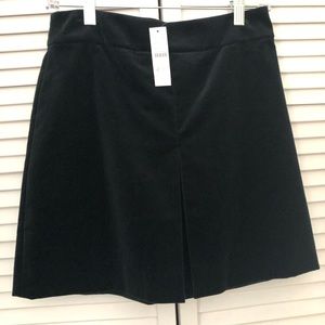 JCREW aline mini skirt in black stretch velvet.  NWT. Size 2.